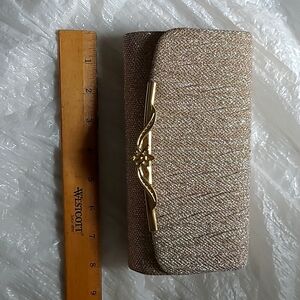 Gold shimmer clutch
